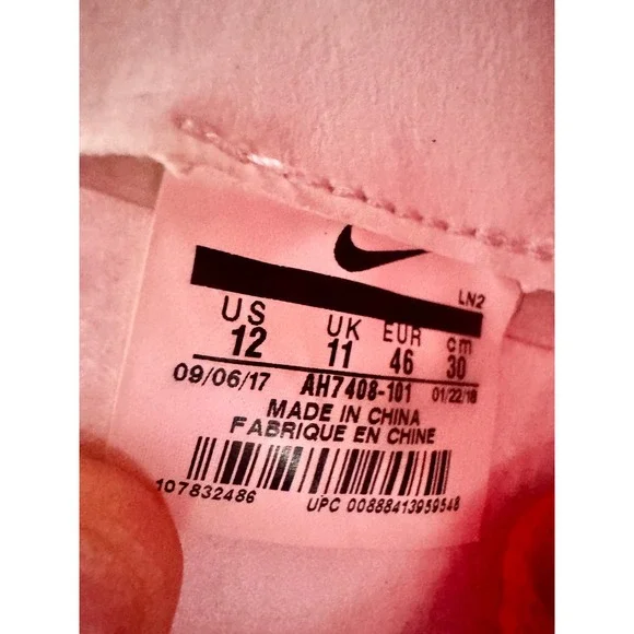 Nike Vapor Untouchable Pro 3 Football Cleats Red White High Top‎ Size 12